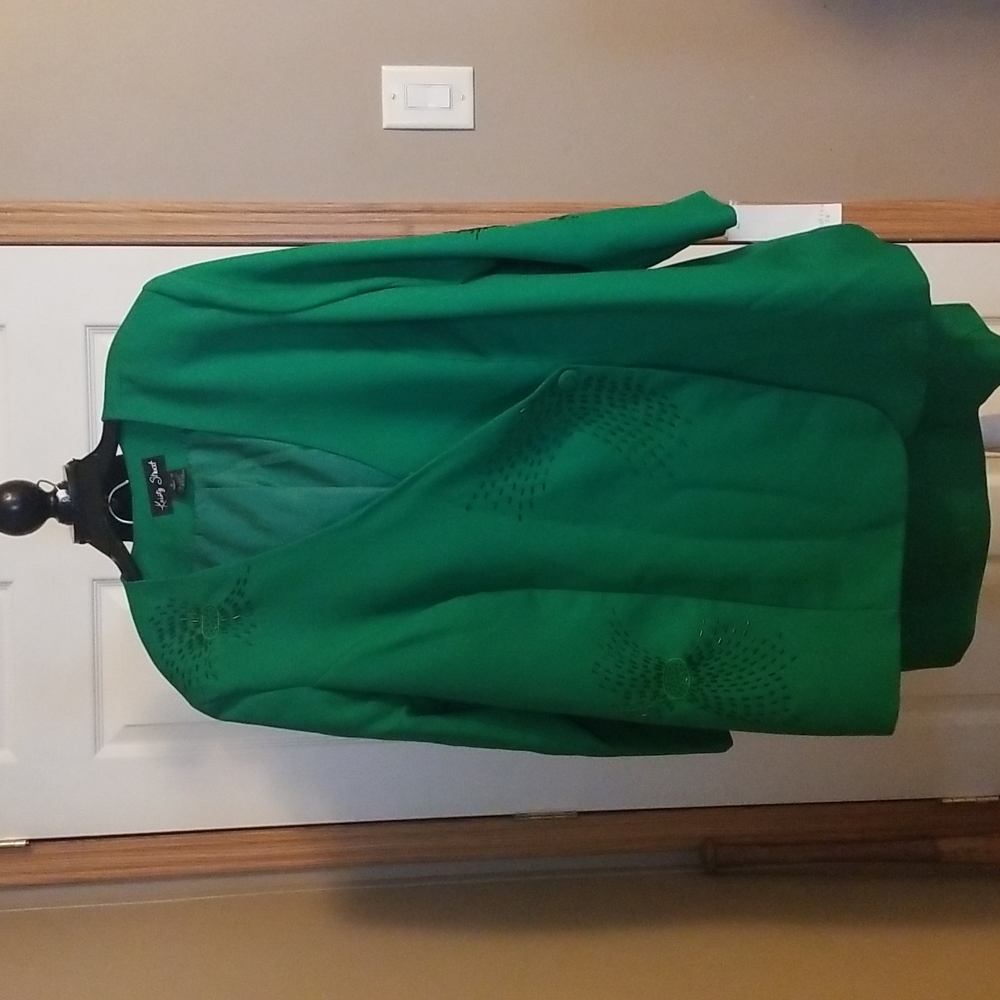 2pc Kristy Stuart emerald green suit